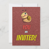 Snail Einzigartiger Personalisierter Geburtstag Ei Einladung (Rückseite)