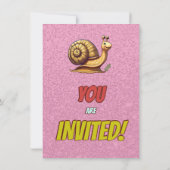 Snail Einzigartiger Personalisierter Geburtstag Ei Einladung (Rückseite)