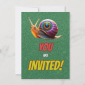 Snail Einzigartiger Personalisierter Geburtstag Ei Einladung (Rückseite)