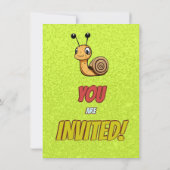 Snail Einzigartiger Personalisierter Geburtstag Ei Einladung (Rückseite)