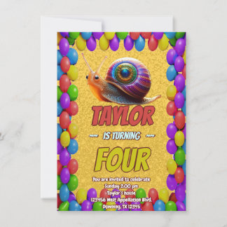 Snail Einzigartiger Personalisierter Geburtstag Ei Einladung