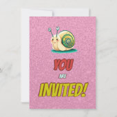 Snail Einzigartiger Personalisierter Geburtstag Ei Einladung (Rückseite)