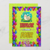 Snail Einzigartiger Personalisierter Geburtstag Ei Einladung (Vorne/Hinten)