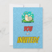Snail Einzigartiger Personalisierter Geburtstag Ei Einladung (Rückseite)