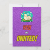 Snail Einzigartiger Personalisierter Geburtstag Ei Einladung (Rückseite)
