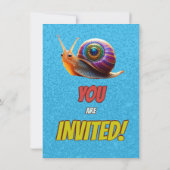 Snail Einzigartiger Personalisierter Geburtstag Ei Einladung (Rückseite)