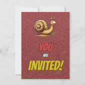 Snail Einzigartiger Personalisierter Geburtstag Ei Einladung (Rückseite)