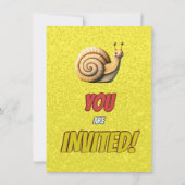 Snail Einzigartiger Personalisierter Geburtstag Ei Einladung (Rückseite)