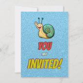 Snail Einzigartiger Personalisierter Geburtstag Ei Einladung (Rückseite)