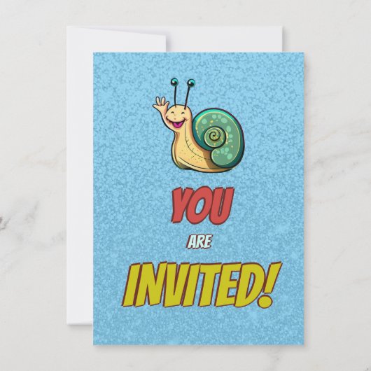 Snail Einzigartiger Personalisierter Geburtstag Ei Einladung (Rückseite)