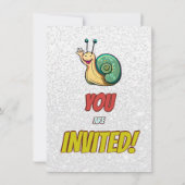 Snail Einzigartiger Personalisierter Geburtstag Ei Einladung (Rückseite)