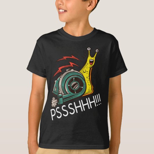 Snail Funny Turbo Boost Racing Pshh T-Shirt (Vorderseite)