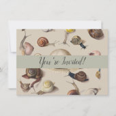 Snail Garden Haustier Gastropod Seven Lug Botanisc Einladung (Vorderseite)