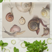 Snail Garden Haustier Gastropod Seven Lug Botanisc Geschirrtuch (Gefaltet)