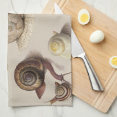 Snail Garden Haustier Gastropod Seven Lug Botanisc Geschirrtuch (Viertel Falte)
