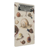 Snail Garden Haustier Gastropod Seven Lug Botanisc Mini Klemmbrett (Schrägansicht)