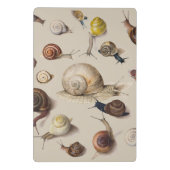 Snail Garden Haustier Gastropod Seven Lug Botanisc Mini Klemmbrett (Rückseite)