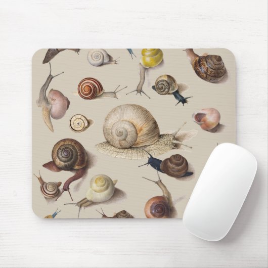 Snail Garden Haustier Gastropod Seven Lug Botanisc Mousepad (Mit Mouse)
