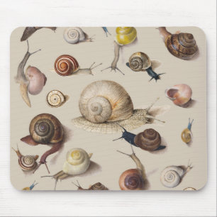 Snail Garden Haustier Gastropod Seven Lug Botanisc Mousepad