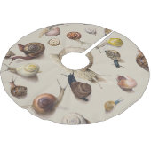 Snail Garden Haustier Gastropod Seven Lug Botanisc Polyester Weihnachtsbaumdecke (Schrägansicht)