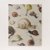 Snail Garden Haustier Gastropod Seven Lug Botanisc Puzzle (Vertikal)