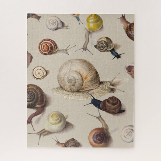 Snail Garden Haustier Gastropod Seven Lug Botanisc Puzzle (Vertikal)