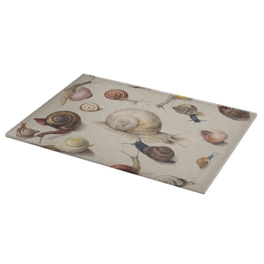 Snail Garden Haustier Gastropod Seven Lug Botanisc Schneidebrett (Ecke)