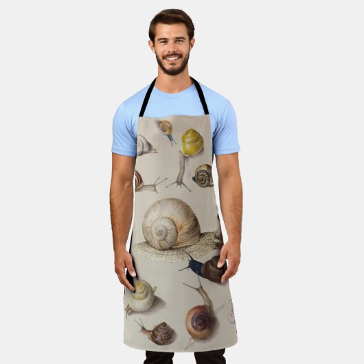 Snail Garden Haustier Gastropod Seven Lug Botanisc Schürze (Getragen)