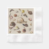 Snail Garden Haustier Gastropod Seven Lug Botanisc Serviette (Vorderseite)