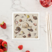 Snail Garden Haustier Gastropod Seven Lug Botanisc Serviette (Beispiel)