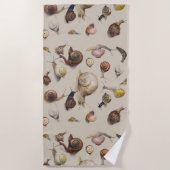Snail Garden Haustier Gastropod Seven Lug Botanisc Strandtuch (Vorderseite)