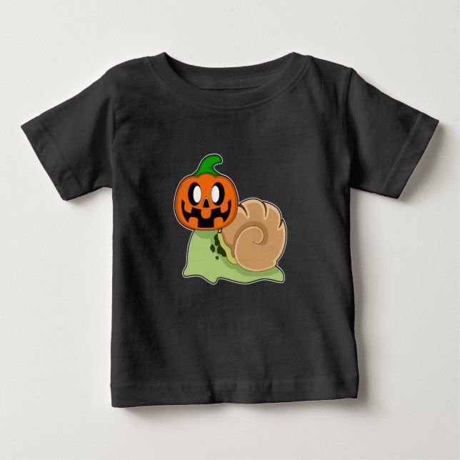 Snail Halloween Pumpkin Baby T-shirt (Vorderseite)