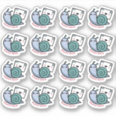 Snail Happy Mail Custom-Cut Vinyl Sticker (Vorderseite)