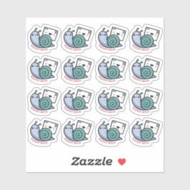 Snail Happy Mail Custom-Cut Vinyl Sticker