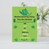 Snail Housewarming Party Neue Zuhause Einladung (Stehend Vorderseite)