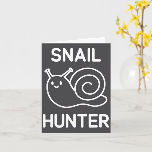 Snail Hunter, Funny, Jokes, Sarcastic Karte (Gelbe Blume)