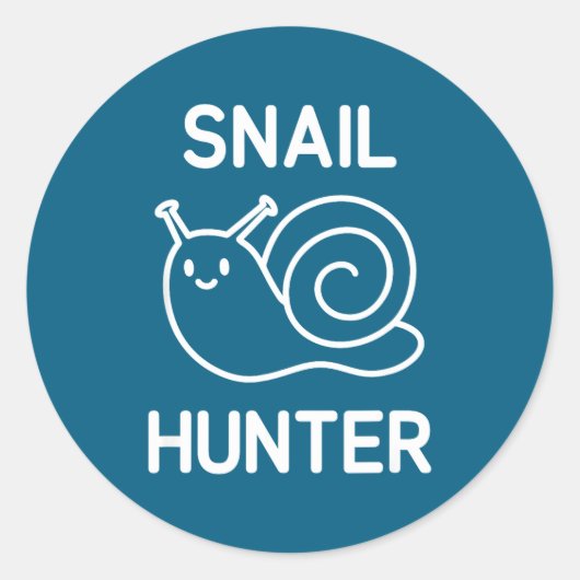 Snail Hunter, Funny, Jokes, Sarcastic Runder Aufkleber (Vorderseite)