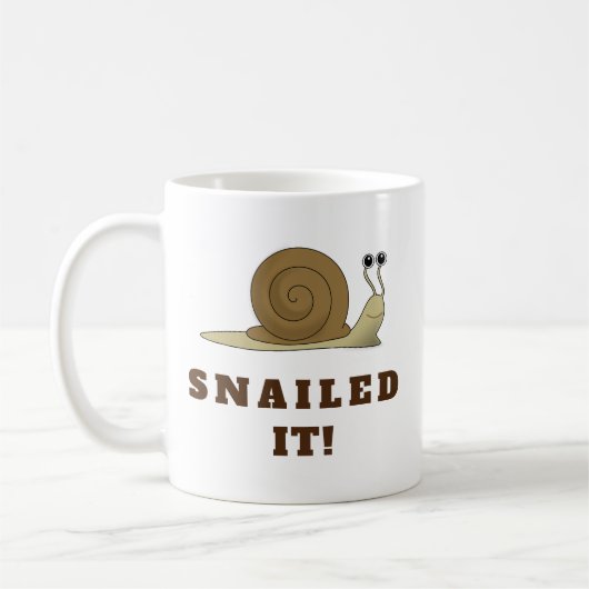 Snail It Snail Niedlich Funny Retro Kaffeetasse (Links)