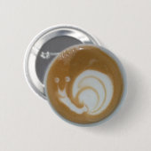 Snail Latte Kaffee Art Button (Vorne & Hinten)