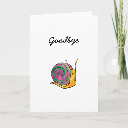 Snail Leaving Card Karte (Vorderseite)