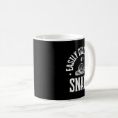Snail Lover Easily Distracted By Snails, Funny Sna Kaffeetasse (VorderseiteRechts)