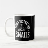 Snail Lover Easily Distracted By Snails, Funny Sna Kaffeetasse (Links)