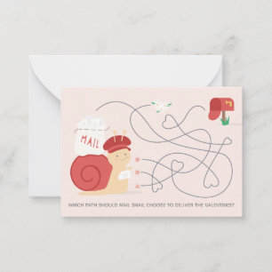 Snail Mail Aktivität Klasse Valentine Karte