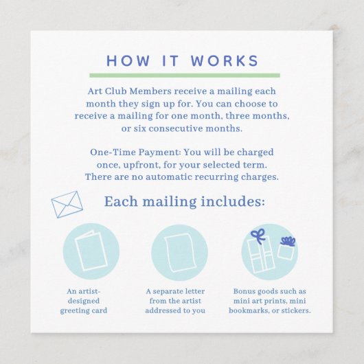 snail mail art club invitation einladung (Vorderseite)