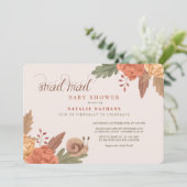 Snail Mail Baby Dusche Einladung (Stehend Vorderseite)