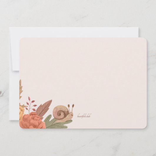 Snail Mail Baby Dusche Einladung (Rückseite)