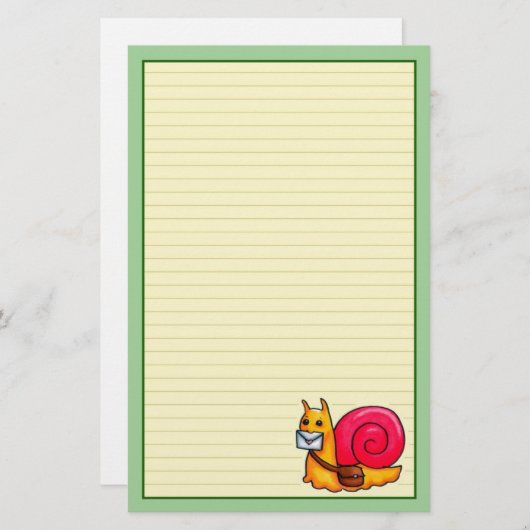 Snail mail briefpapier (Vorne/Hinten)