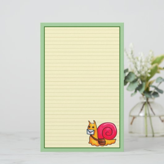 Snail mail briefpapier (Stehend Vorderseite)