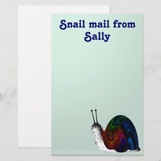 Snail mail briefpapier (Vorne/Hinten)