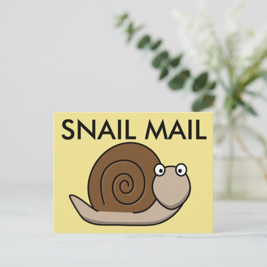 SNAIL MAIL Funny Postkarten (Stehend Vorderseite)